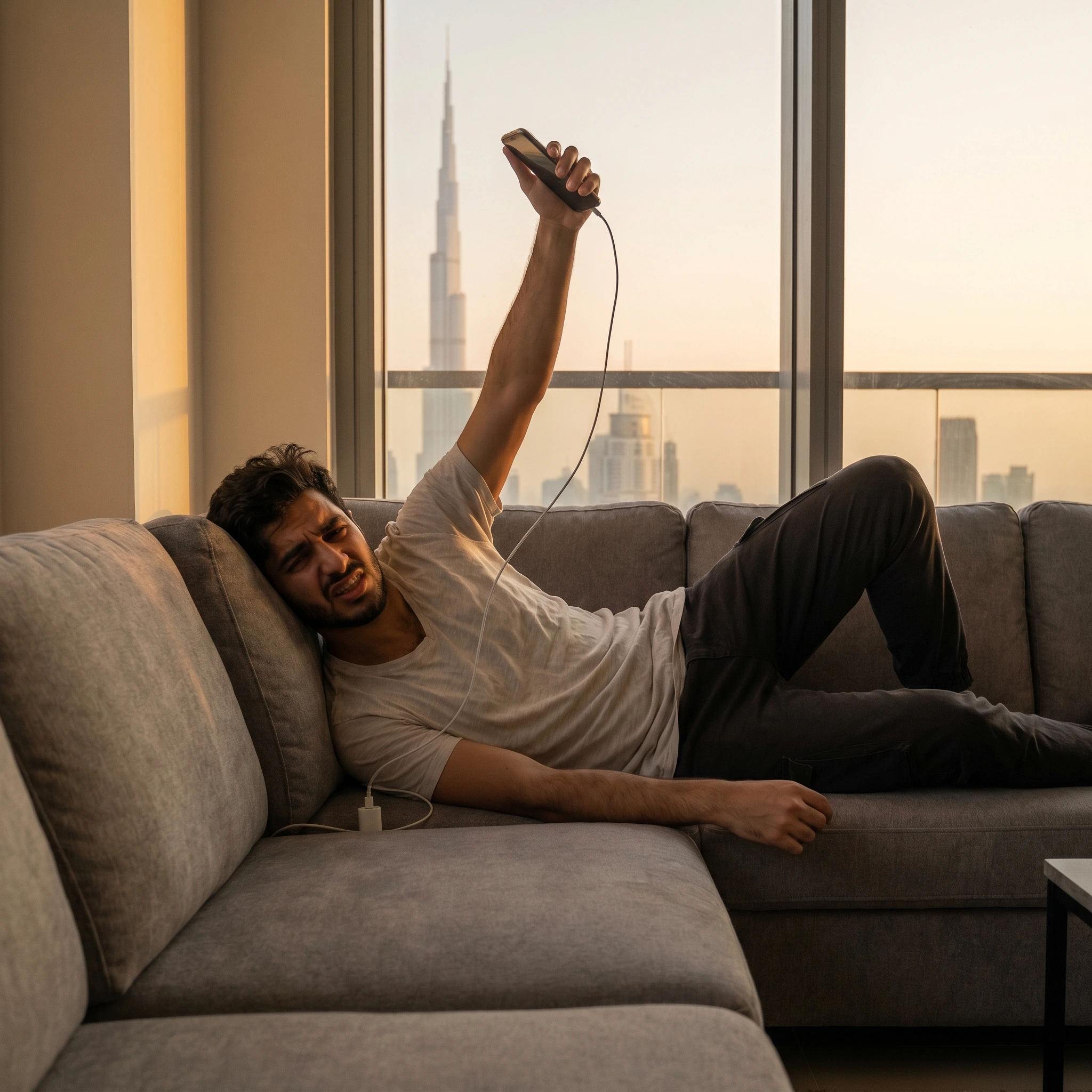تعب اليد من مسك الهاتف